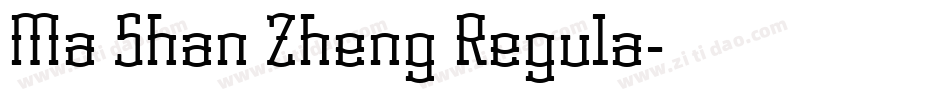 Ma Shan Zheng Regula字体转换
